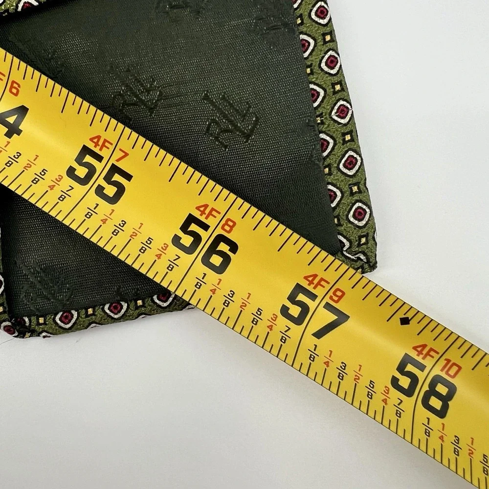 Lauren Ralph Lauren Men's Woven Silk Tie Green Necktie